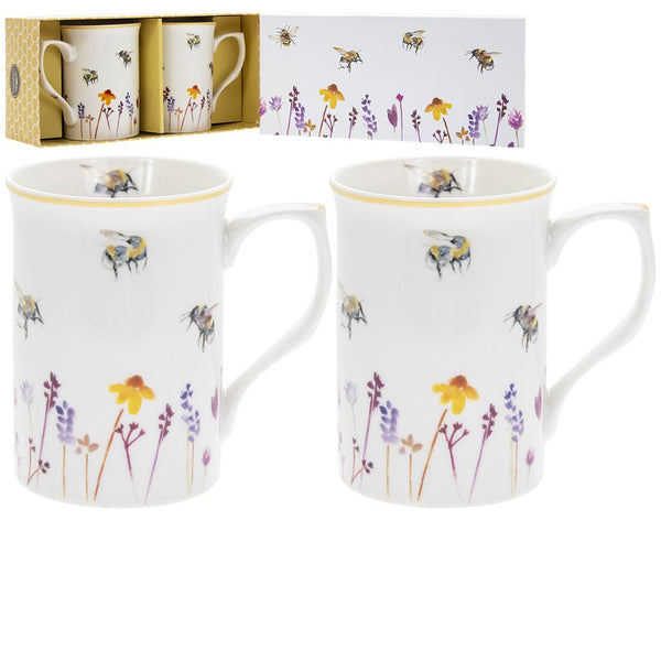 Bee Mugs Set - Busy Bees Mugs Set of 2, Perfect for Your Home | LP93883